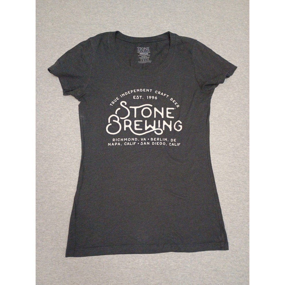 Stone Brewing Co Womens Medium T-Shirt Gray Graphic Craft Beer Tee Tri-Blend